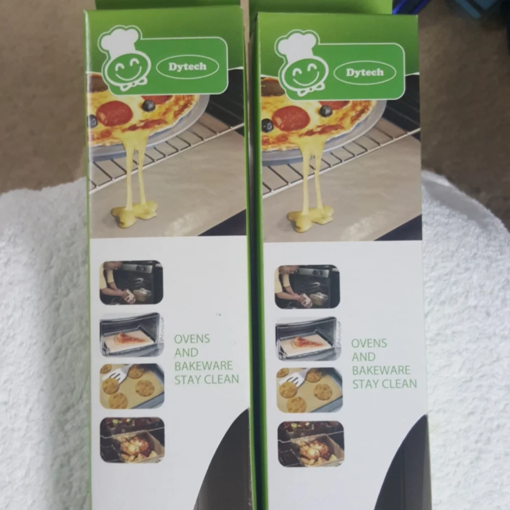 New lot 2 oven liners 15.8 x 19.6 in white resuable As Pictured